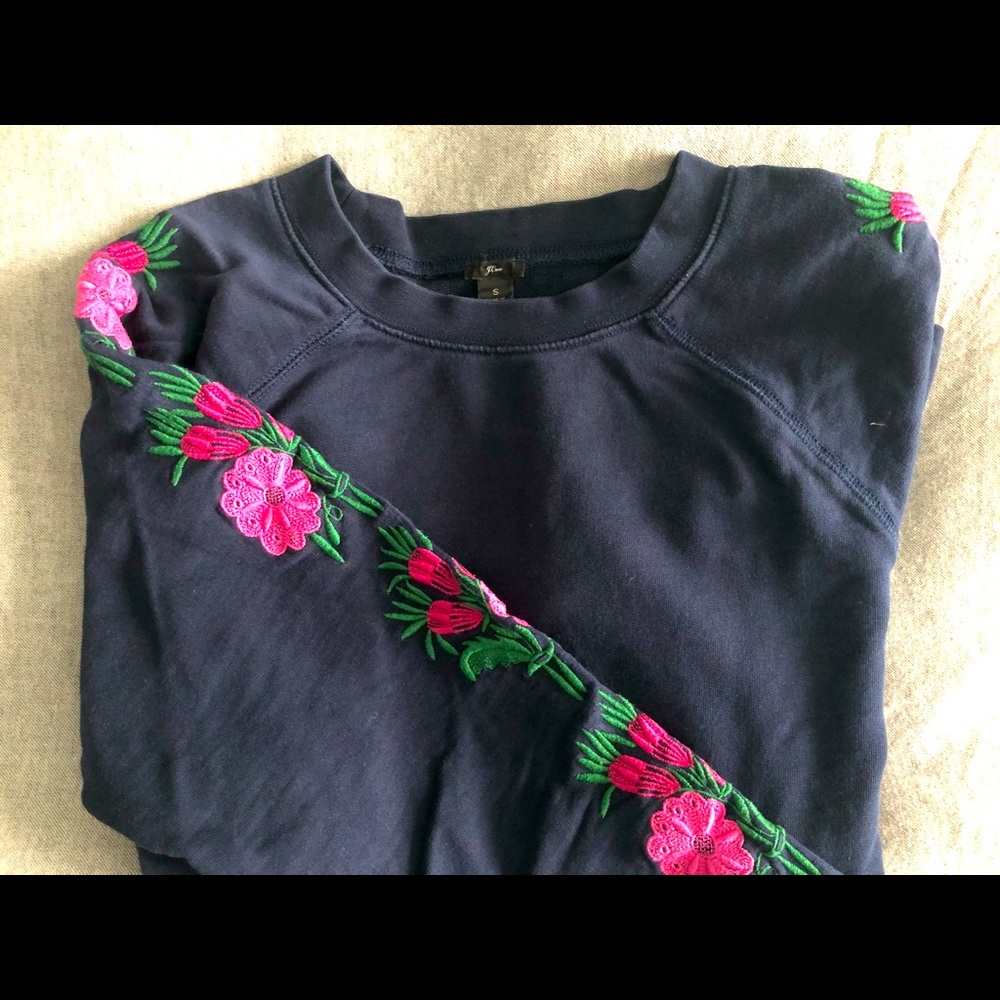 J. Crew embroidered sweatshirt